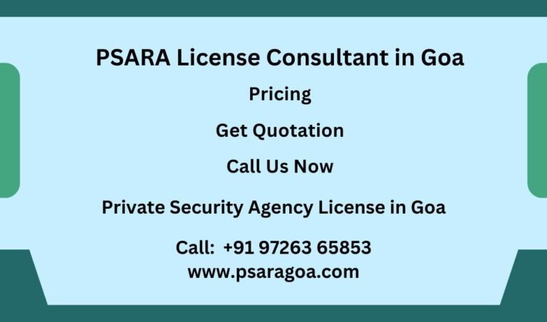 Security Agency License Cost in Goa